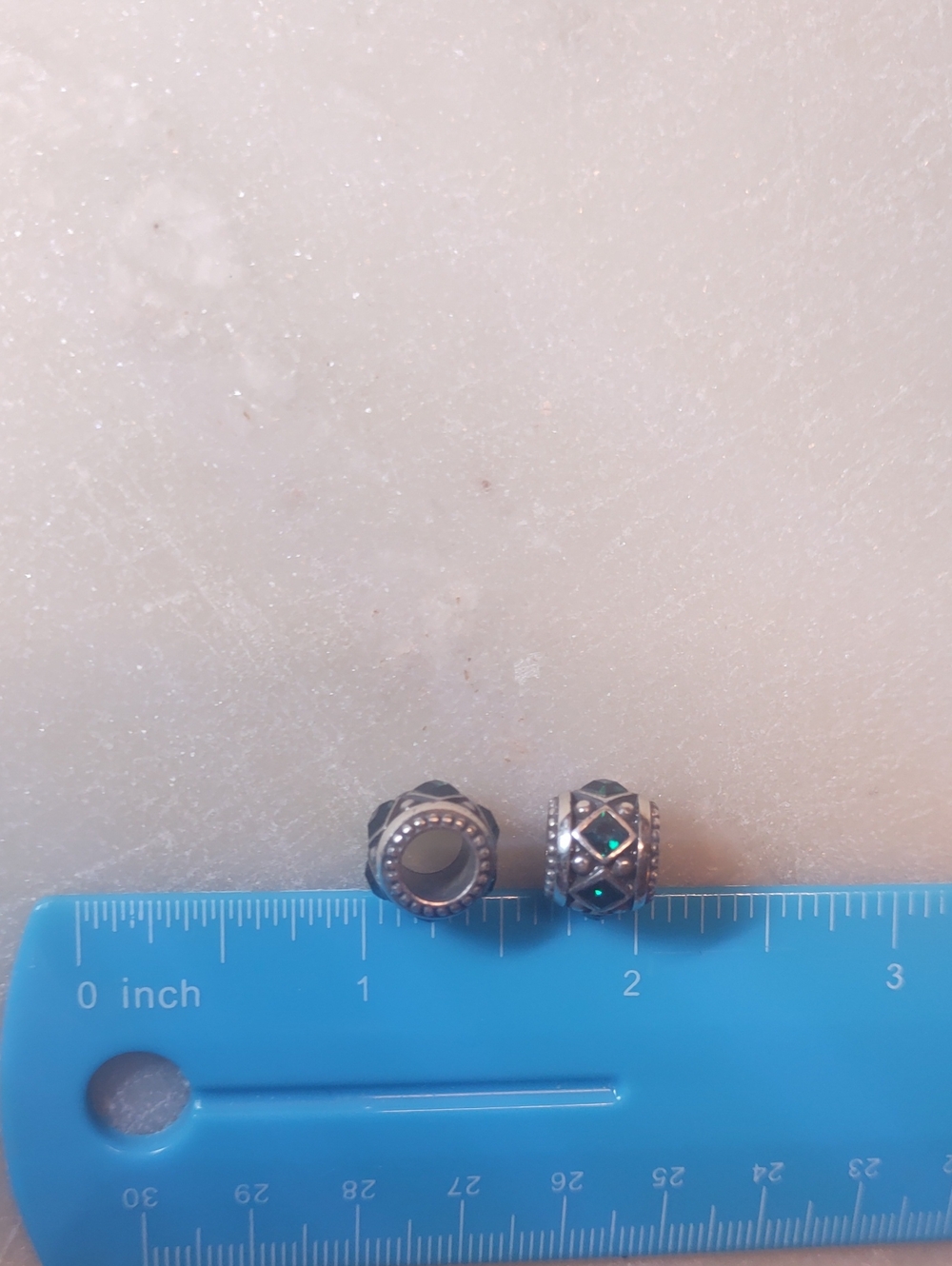 Brighton Set Of Two Spark Crystal Emerald Green And Silver Beads - Picture 4 of 9